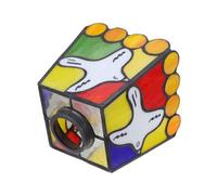 BESTYASH French Creative Dove Pattern Hanging Glass Lamp Shade Replacement for Pendant Lighting, 42Mm Aperture Stained Glass Lampshade for Ceiling, Bathroom and Bedroom Light Fixture