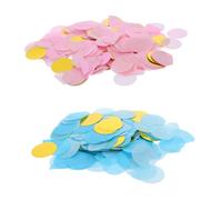 BESTYASH Gender Reveal Confetti Pink and Blue Round Table Scatter Decorations for Shower Easy Clean with Bright Multi Color Circles for Gender Reveal and Celebration Events