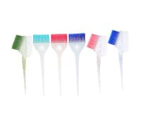 BESTYASH Hair Dye Comb Brush Set 6pcs Coloring Tools Rat Tail Applicator for Even Application Suitable for Salon and Diy Use Includes Green Blue and Pink Brushes