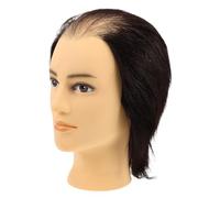 BESTYASH Hair Styling Head Male Barber Mannequin Head Pvc Black Adjustable Training Tool for Barber Shops and Schools Beginner
