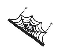 BESTYASH Halloween Fireplace Mantle Scarf with Spiderweb Pattern Reusable Felt Cloth Mantel Cover Spooky Party Decoration for Haunted House and Halloween Home Ambiance