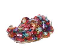 BESTYASH Handcrafted Crystal Crocodile Statue with Embedded Fragments Decorative Alligator Figurine for Home and Office Versatile Tabletop Ornament and Paperweight Unique Luck Charm