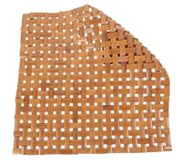 BESTYASH Handmade Bamboo Seat Cushion Carbonized Color Hollow Spliced Design Breathable Square Chair Pad for Indoor Outdoor Garden Furniture