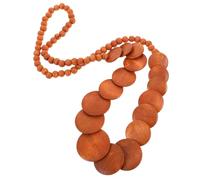 BESTYASH Handmade Beaded Choker Necklace for Women Vintage Style Wooden Bead Necklace Lightweight Rustic Pendant Boho for Daily Wear and Events