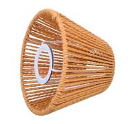 BESTYASH Handmade Paper Lampshade Cone Shape Woven Rope Lamp Shade for Pendant Table Floor Lamps Natural Material Light Cover for Living Bedroom Office Hotel Decor