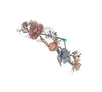 BESTYASH Handmade Pearl Hair Hoop with Rhinestone Embellishments Vintage Flower Headband for Wedding Engagement Bridal Hair Accessory for Memorable Moments