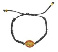 BESTYASH Handmade Woven Saint Benedict Bracelet Black Rope Christian Wrist Chain for Men and Women Adjustable Religious Prayer Jewelry