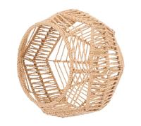 BESTYASH Handwoven Paper Rope Lampshade Faux Rattan Vintage Rustic Pendant Floor Table Lamp Shade for Cozy Guesthouse Tea Dining Area Decor