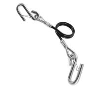 BESTYASH Heavy Duty Trailer Safety Chain with Double Hook Spring Steel Coiled Tow Cable for Emergency Rescue and Daily Towing Weatherproof Towing Accessory for Trucks Suvs Cars and Tractors