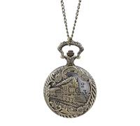 BESTYASH Hollow Train Locomotive Assorted Style Pocket Watch Retro Assorted Style Zinc Alloy with Quartz Movement Vintage Hanging Waist Watch, Easy to Carry Classic Design for Men