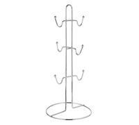 BESTYASH Iron Craft Mug Stand Cup Drying Rack with Coaster Buckle Stylish Kitchen Storage Holder for Modern Rustic Decor Prevents Moisture and Protects Desktop Silver Finish