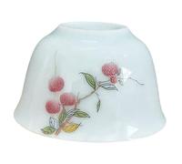 BESTYASH Japanese Ceramic Tea Cup Vintage Porcelain Reusable Steaming Cup for Tea Ceremony and Steam Egg Slip Resistant Flat Bottom Design Oriental Style for Home Office Restaurant Gift
