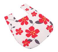 BESTYASH Japanese Knot Wrist Bag Portable Handbag for Women and Soft Material Small Versatile Purse for Cell Phone Keys Makeup Storage Stylish Red Floral Design