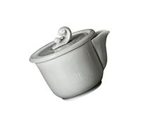 BESTYASH Japanese Style Ceramic Kung Fu Teapot for Home and Office Light Grey Lidded Tea Kettle for Brewing Puer and Loose Leaf Tea Elegant Simple Design for Relaxation and Entertaining