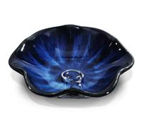 BESTYASH Jewelry Storage Box Ceramic Plate Leaf Holder Bathroom Plate Keys Holder Ring Display Stand