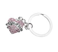 BESTYASH Key Circle Heart Charm Keyring Class of Graduation Keepsake Sturdy Key Holder for Students Graduates and Loved for College High School and Middle School Celebrations