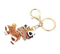 BESTYASH Keychain Decorative Animal Decorations Keychains Chinese New Year's Keychain Pendant Decoration Lion Bag Pendant Key Pendant Chinese Pendant Keyrings Alloy Diamond