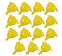 BESTYASH Laboratory Plastic Funnels 15Pcs Yellow 60Mm Diameter Short Stem for Science Experiments and Teaching Applications
