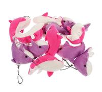 BESTYASH Little Dolphins Keychains Set 12pcs Plush Stuffed Dolphins Decorative Bag Pendants for Keys Adorable Mobile Phone Accessories