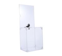 BESTYASH Lockable Suggestion Box with Slot and Sign Holder Acrylic