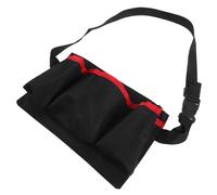 BESTYASH Massage Oil Bottle Waist Pouch, Red Small Three-Pocket Leather Storage Bag Waist Strap for Massage Lotion Bottles, Multifunctional Protective Holder for Therapists and Spa Use