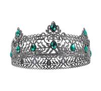 BESTYASH Men's Medieval King Crown Hair Accessories with Rhinestones Royal Prom and Wedding Costume Headpiece for Birthday and Themed Parties Elegant European Style