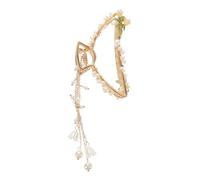 BESTYASH Metal Flower Hair Clip Tassel Non- Barrette Hairpin for Women and Girls Elegant Hair Styling Accessories for Ponytails and Updos