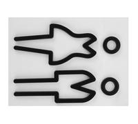 BESTYASH Metal Restroom Identification Markers Toilet Sign Decorative Bathroom Door Plaque Easy to Use Wide Application Suitable for Hotel and Bathroom