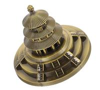 BESTYASH Metallic Chinese Ancient Architecture Model Heaven Statue Desktop Sculpture for Home Office Decor Vintage Wear Resistant Craft with Fine Workmanship Creative Feng Shui Ornament and