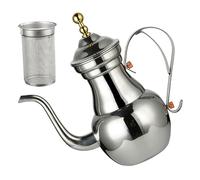 BESTYASH Middle East Design Long Spout Pot Stainless Steel Tea Kettle Filter for Coffee