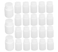 BESTYASH Mini Portable Pill Bottles 50ml White Pe Screw Top Container 100pcs Airtight Medication Storage for Vitamins Travel Capsule Holder