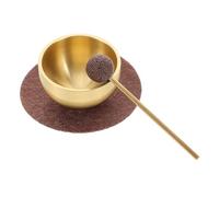 BESTYASH Mini Singing Bowl Set Nepal Sound Music Bowl with Mallet Cushion and User Guide, Compact Design Metal Felt Material for Heart Chakra Balance Mental Focus, for Yoga and Travel