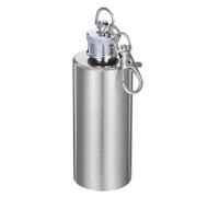BESTYASH Mini Stainless Steel Pocket Flask Keychain Portable Cylindrical Whiskey Hip Flask for Hiking Camping Travel Stylish Compact Drink Bottle for Men Women Gift