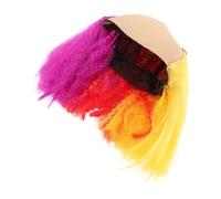 BESTYASH Multicolor Clown Wig for Halloween and Mardi Gras Funky Colorful Costume Wigs for Women Party Shows Role Play Dj Events and Stage Performances