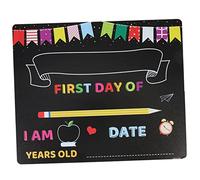 BESTYASH My First Day at Nursery Chalkboard, Multi-Function School Board with Erasable PVC Board and Smooth Edges, Black Children’s School Sign for Back-to-School Season