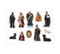 BESTYASH Nativity Figurine Set Resin Jesus Birth Scene Decorative Religious Statue Ornament 16x11.5x3cm Household Religious Model Adornment for Christmas Home Display