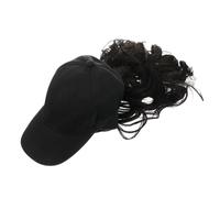 BESTYASH Natural Black Long Wavy Hair Wig with Adjustable Baseball Cap for Women Stylish Curly Hair Accessory for Cosplay Halloween Parties and Daily Wear