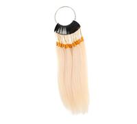 BESTYASH Natural Human Hair Testing Rings Bundles Salon Color Samples for Dyeing Practice Real Hair Strands with Variety of Shades for Professional Training and Styling