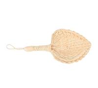 BESTYASH Natural Palm Leaf Beige Paddle Fan Handmade Hand Fan | Handwoven Rustic Boho Texture, Built-in Handle, Wedding Favor Ready, Bridesmaids, Beach Trips