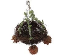 BESTYASH Natural Rattan Bird Nest Hanging Parrot Swing Nest Bed Medium Large Bird Cage Accessory for Cockatiel Budgie