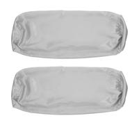 BESTYASH Neck Pillow Cover 2Pcs Grey Washable Round Cervical Roll Pillowcases 18X6 Inch for Sofa Couch and Home Use