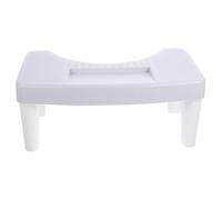 BESTYASH Non-slip Bathroom Toilet Stool with Sturdy Legs Plastic Squatting Step Stool for Adults Multi-functional Footrest for Toilet and Bathroom Easy to Clean Grey and White Design