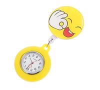 BESTYASH Nurse Pocket Watch Yellow Retractable Fob Brooch Hanging Nurses Watch for Women Student Doctor Use