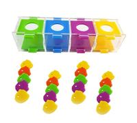 BESTYASH Parrot Throwing Box Acrylic Intelligence for Pet Birds with Colour Sorting Function, Training Tool to Enhance Parrot's Colour Cognition Ability and Reduce Loneliness Random Color