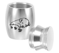 BESTYASH Pet Ashes Urn Small Keepsake Urn Alloy Metal Box Light Weight Not Easy to Rust Not Easy to Deform Silver Funeral Memorial for Pet Dog