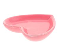 BESTYASH Pink Heart Ceramic Jewelry Dish Tray for Bathroom Decor