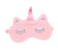 BESTYASH Pink Plush Unicorn Eye Mask Lightweight Breathable Sleep Cover with Elastic Strap Comfortable Night Blindfold for Travel Work Naps