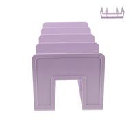 BESTYASH Plastic Book Holder Bookends for Shelves 1pcs Simple Desktop Book Rack with Classification Feature Purple Organizer for Dormitories and Libraries