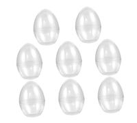 BESTYASH Plastic Fillable Jumbo Eggs 8Pcs Egg Shaped Boxes Stable Flat Bottom for Easter Party Decorations and Craft Use