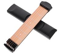 BESTYASH Pocket Guitar Practice Tool Guitar Trainer Compact Design Wear-resistant Pp Material Black Flannel Paper Anywhere Beginners